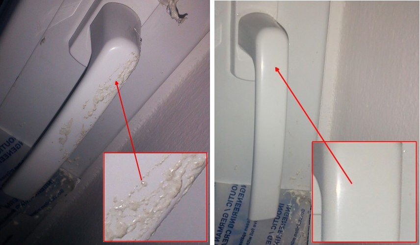 Czyscik Do Pianki Poliuretanowej Przed i Po Czyszczeniu